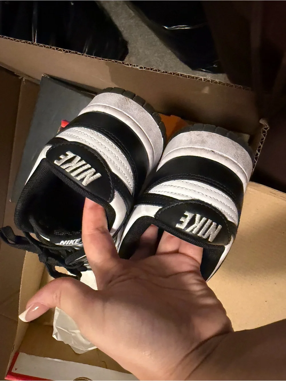 Nike Kids Black and White Low-Top Sneakers